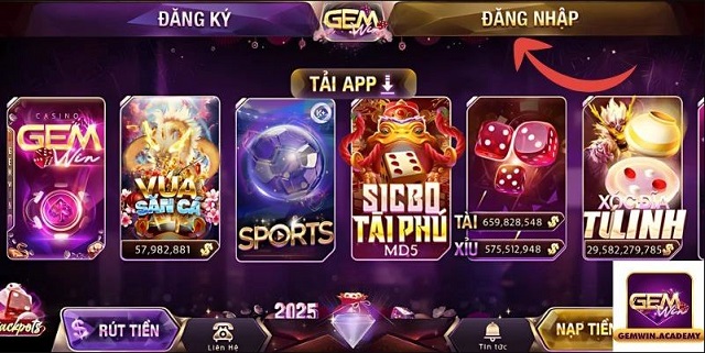 Cách đăng nhập tài khoản tại GEMWIN Cách đăng nhập tài khoản tại GEMWIN