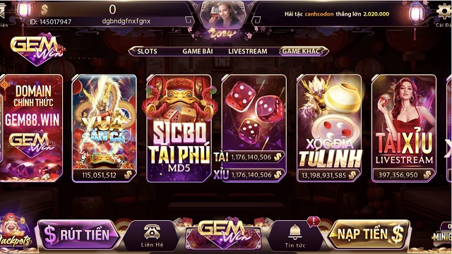 Giao diện GEMWIN đẹp và rất thân thiện với người dùng Giao diện GEMWIN đẹp và rất thân thiện với người dùng